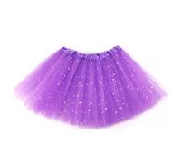 KSBBHDS Gonna da Ballo con Stelle in Paillettes a 3 Strati, tutù da Donna, Gonna Viola, tutù, Gonna Viola Scintillante, Gonna da Ballo a Strati, Adatta per Spettacoli Teatrali (Viola)