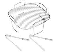 KSBBHDS Grill in Acciaio Inossidabile da 1 Pezzi E Clip in Acciaio Inossidabile A 2 Pezzi, Accessori per La Friggitrice, Accessori di Cottura, Utensili da Cucina.