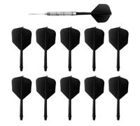 KSBBHDS Set di 10 barre per freccette, stabilizzazione del fusto delle freccette, in plastica, maniglie per freccette e volette, accessori per freccette, stabilizzazione dei bulloni e alette (nero)