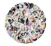 KSBBHDS Set di 50 adesivi 3D per bicicletta, motivo: strega dei cartoni animati, gotici, per computer portatile e album di ritagli