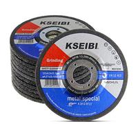 KSEIBI 651006 - Dischi abrasivi in ossido di alluminio per metallo e acciaio inossidabile, 10 pezzi x 1/4" x 7/8", per smerigliatrici angolari, design con centro depresso