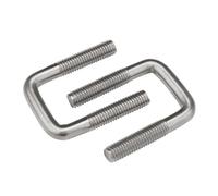 KSeSii 1/2 pz M6 M8 M10 304 Bullone a U in acciaio inossidabile Bullone ad angolo retto Vite quadrata Bullone Clip di serraggio Vite di serraggio Tubo Clip Tubo Morsetto a U(M6x20x50-2pcs)