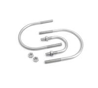 KSeSii 1/2set M6 M8 304 Bullone con fibbia a U in acciaio inossidabile Vite a U Morsetto for tubi Clip a U Clip a U con dado deflettore Combinazione(M6x60x80mm 2set)
