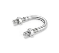 KSeSii 1/2set M6 M8 304 Bullone con fibbia a U in acciaio inossidabile Vite a U Morsetto for tubi Clip a U Clip a U con dado deflettore Combinazione(M8x30x100mm 1set)