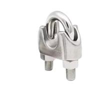 KSeSii 1/4/10 pezzi in acciaio inossidabile A2 argento tipo bullone a U morsetto for fune metallica M2 M3 M4 M5 M6 M8 M10 M12mm bullone di serraggio ferramenta for uso domestico(1pcs,M5)
