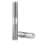 KSeSii 1-5 pezzi M3 M4 M5 M6 M8 M10 M12 M16 304 in acciaio inossidabile con doppia filettatura, bulloni prigionieri senza testa, viti a testa svasata con denti a bastoncino(35mm,M5-2pcs)