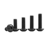 KSeSii 1-50 Pezzi Vite Bullone 12.9 Acciaio al Carbonio M2 M2.5 M3 M4 M5 M6 M8 Vite a Testa Bombata con Esagono Incassato for Motocicletta(10mm,M8 5pcs)