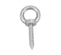 KSeSii 1 pz 304 Acciaio Inox Occhiello Vite Autofilettante Occhiello di Pecora Anello Tondo Vite Autofilettante Gancio M4 M5 M6 M8 M10 M12(20mm,M5 (1Pcs))