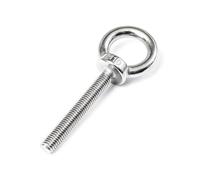 KSeSii 1 x bullone rotondo in acciaio inox 304 allungato, con anello a gancio e anello di maggiore lunghezza. (Size M3X25mm)