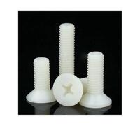 KSeSii 10/25/50 pezzi M2.5 M3 M4 M5 M6 M8 Viti a testa piatta in plastica di nylon Lunghezza vite 5mm-40mm(M6 x40mm 10pcs)