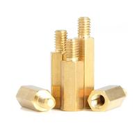 KSeSii 10-50 pz M5 M6 Esagonale In Ottone Distanziatori Distanziatore for Schede Madri Supporto Maschio-Femmina Pilastri Filettati Colonna Bullone Viti for computer(M6x20 thread8(15pcs))