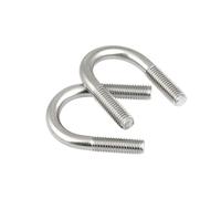 KSeSii 10 pezzi DIN3570 Morsetto for tubo a forma di U in acciaio inossidabile Bulloni a U M6*8 10 12 14 16 18 20 22 25 27 33 38 42 45 48 51/57 60-133(M6x14)