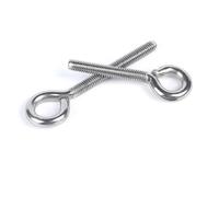 KSeSii 2 pezzi M4 M5 M6 M8 304 in acciaio inossidabile con occhiello for vite a brugola, gancio ad anello con 2 pezzi di dado(M6x30mm)