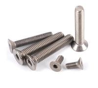 KSeSii 20-10 pz M2 M2.5 M3 M4 M5 M6 GR2 Vite a Testa Svasata Piatta in Titanio Puro Esagonale a Esagono Incassato(M4X15 20PCS)