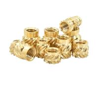 KSeSii 50 pz dadi con colla a caldo in ottone per stampante 3D M1 M2 M2.5 M3 M4 M5 M6 M8 filettatura zigrinata a iniezione di calore dadi in rame (lunghezza 2,5 mm, M1.7 (OD2,5 mm) 50 Pcs