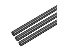 KSeSii Barra tonda in plastica Uxcell, 3 pezzi, 3 mm, 4 mm, 5 mm, 7 mm di diametro, lunghezza 50 cm, barra tonda in plastica ingegneristica, 4 mm, nera