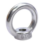 KSeSii Dadi ad occhiello di sollevamento da 1/2 pezzi M3 M4 M5 M6 M8 M10 M12 M14 M16 M18 M20 in acciaio inossidabile con anello triangolare rotondo(Round,M6 1pcs)