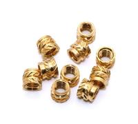 KSeSii M1.4 M1.6 ottone filettato incorporato dado zigrinato ottone filettato calore set inserto resistente al calore incasso dado for telefono 100 pezzi(M1.6x3x2.5 (100pcs))