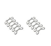 KSeSii Set di 5 ganci a scatto in acciaio inossidabile 316 con molla e bullone a occhio girevole, gancio a doppia estremità (2SET 10PCS)
