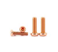 KSeSii Vite a Testa Tonda con Croce in Rame Rosso/Bullone a Testa cilindrica con Croce incassata in Rame M3 M4 M5 M6(4pcs M6x20)