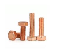 KSeSii Vite Esagonale Esterna in Rame Rosso/bullone in Rame elettrolitico M3-M6(4pcs M6x10)