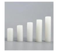 KSeSii Vite Senza Testa in Nylon Fissaggio in plastica Bianca Metri for Macchina a Filo Superiore Bullone a Intaglio metrico a Testa Piatta M3/M4/M5/M6/M8/10/M12(10mm,M3 100pcs)