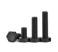 KSeSii Viti a Testa Esagonale Esterna in Nylon Nero/Bianco Bulloni esagonali in plastica M3 M4 M5 M6 M8 for Isolamento Termico/Elettrico(Black,25MM_M3 (50PCS))