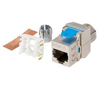 KSF8-4000 RJ45 modulo trapezoidale argento cat: Cat 8 su cavo, pressato 57V...