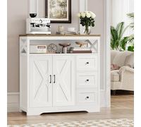 KSFASHZ Credenza bassa sala da pranzo, mobile bianco 100 × 40 × 105 cm, cucina basso bianco mobili buffet soggiorno
