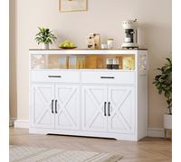 KSFASHZ Credenza bassa sala da pranzo, mobile bianco 140 × 40 × 105 cm, cucina basso bianco mobili buffet