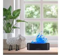 KSFASHZ Diffusore di oli essenziali, 180 ml, diffusore di profumo elettrico, effetto fiamma, 7 colori luci a LED, diffusore di oli essenziali, elettrico, diffusore di profumo per la casa elettrico