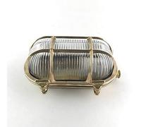 KsH and Co Andromache IP64 20 L x 13 W Lampada da paratia ovale in ottone naturale 4 viti a farfalla