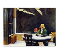 KSHAO ATHQW Edward Hopper Poster Cappello Giallo Donna Arte della Parete Stampe retrò Edward Hopper Pittura su Tela per Moderna Home Decor Immagini 20x30cmx1 No Frame