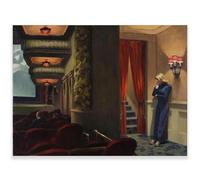 KSHAO ATHQW Edward Hopper Poster 《Cinema di New York》 Arte della Parete Edward Hopper Pittura su Tela Stampe Moderne per Soggiorno Immagini per la casa Decorazione 60x80cm Senza Cornice