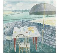 KSHAO ATHQW Eric Ravilious Poster 《Furlongs' Tea》 Arte della Parete E Pittura su Tela Stampe in Stile Moderno per Soggiorno Immagini della Casa Decorazione 50x50cmx1 Senza Cornice