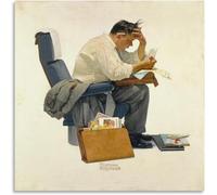 KSHAO ATHQW Famosi Norman Rockwell Poster Museo Tela Arte della Parete Norman Rockwell Pittura Norman Rockwell Stampe per Home Decor Immagine 50x50cm Senza Cornice