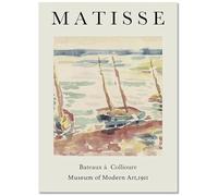 KSHAO ATHQW Famosi poster di Henri Matisse la barca a vela arte della parete stile bohémien pittura su tela Henri Matisse stampe soggiorno decoro immagine 40x50cm NO cornice