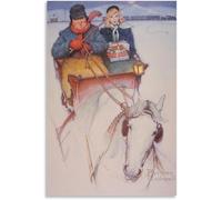 KSHAO ATHQW Famosi Poster di Norman Rockwell Romantica Realtà Tela Arte della Parete Norman Rockwell Pittura Norman Rockwell Stampe per la Decorazione Domestica Immagine 30x50cm Senza Cornice