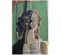 KSHAO ATHQW Famoso Arte de pared de Georges Braque 《La Figura》 Póster Georges Braque Pintura en lienzo Georges Braque Impresiones para Cuadros de decoración del hogar 50x70cm sin Marco