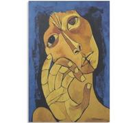 KSHAO ATHQW Famoso Cartel de Guayasamin 《Mujer Abstracta》 Arte de la Pared Guayasamin Exposición Lienzo Pintura Guayasamin Impresiones para Decoración del Hogar Cuadros 50x70cm sin Marco