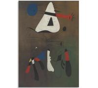 KSHAO ATHQW Famoso Cartel de la exposición de Joan Miró《Caracteres abstractos》 Arte de pared Joan Miró Pintura en lienzo Joan Miro Impresiones para Cuadros de decoración del hogar 50x70cm sin Marco