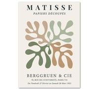 KSHAO ATHQW Famoso 《Corallo a due colori》 Arte della parete Henri Matisse PosterStampa surrealismo Matisse Pittura su tela Immagine retrò per l'arredamento del soggiorno 15x20 cm SENZA cornice
