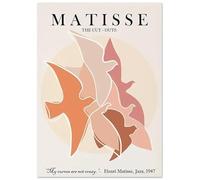 KSHAO ATHQW Famoso Henri Matisse Poster Colomba della Pace Arte Della Parete Stile Bohémien Tela Pittura Henri Matisse Stampe Soggiorno Decor Immagine 50x70cm NO Cornice