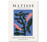 KSHAO ATHQW Famoso Henri Matisse Poster Papier Decoupe Wall Art Stile Bohémien Pittura su tela Henri Matisse Stampe Living Room Decor Picture 40x50cm NO Frame