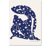 KSHAO ATHQW Famoso Henri Matisse Wall Art Blu Corpo Umano Poster Henri Matisse Stampe Stile Bohémien Tela Pittura Soggiorno Decor Immagine 50x70cm NO Cornice
