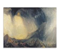 KSHAO ATHQW Famoso J. M. W. Turner Poster Tempesta di Neve Tempesta di Neve J. M. W. Turner Pittura su Tela Alpi Stampe Turner per Home Decor Immagine 30x50cm Senza Cornice
