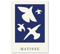 KSHAO ATHQW Famoso poster di Henri Matisse 《Colomba della pace》 Mostra Arte della parete Henri Matisse Pittura su tela Stampe retrò per la decorazione domestica Immagine 60x80cmx1 senza cornice