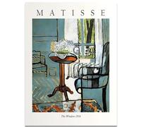 KSHAO ATHQW Famoso Poster di Henri Matisse 《La Finestra》 Mostra Arte della Parete Henri Matisse Pittura su Tela Stampe retrò per la Decorazione Domestica Immagine 60x90cmx1 Senza Cornice