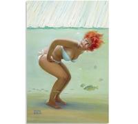 KSHAO ATHQW Famoso Poster di Hilda 《La Donna》 Mostra Wall Art Hilda Dipinti su Tela Stampe retrò per la Decorazione della Stanza Immagine 50x70cmx1 No Frame
