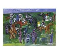 KSHAO ATHQW Famoso Raoul Dufy Poster Horse Racing Wall Art Raoul Dufy Stampe Pittura su tela astratta Quadro nordico per la decorazione del soggiorno 50x35cmx1 senza cornice